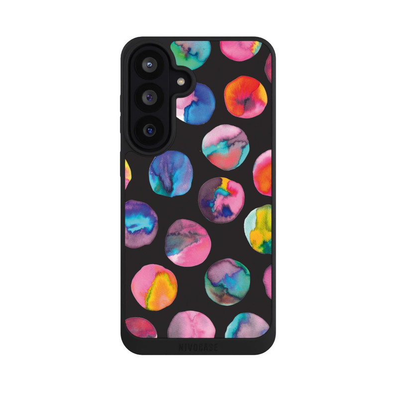 Galaxy S26 FE NIVOpure Marbres d'encre colorés points noirs