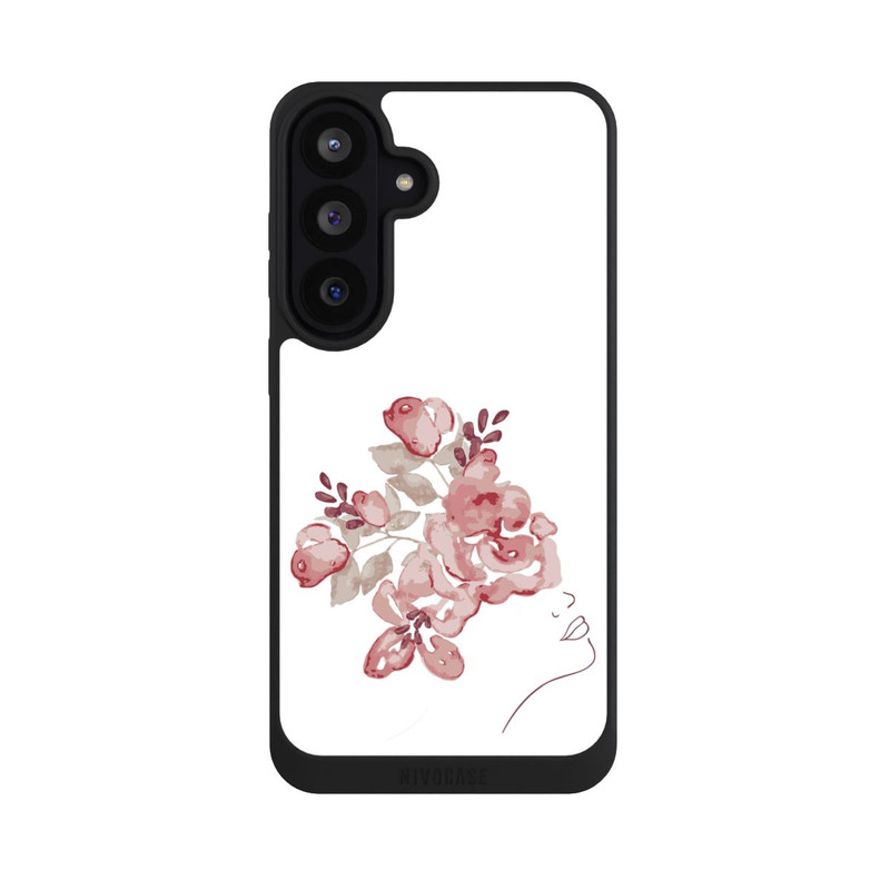 Galaxy S26 FE NIVOpure Line Art Gesicht Blumen