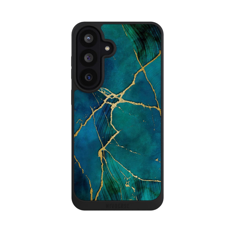 Galaxy S26 FE NIVOpure Mineralischer Glamourlook Blaugold