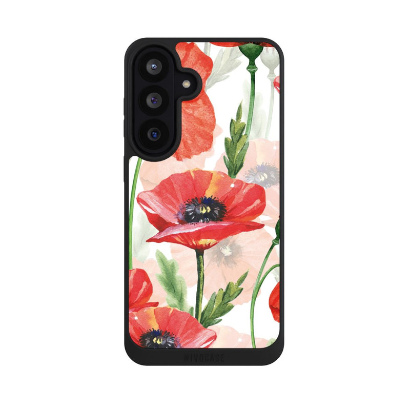 Galaxy S26 FE NIVOpure Wasserfarbe Mohnblumen