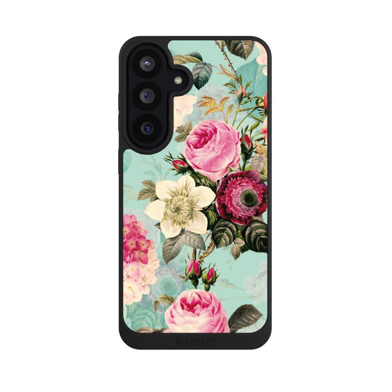 Galaxy S26 FE NIVOpure Türkisfarbene Rosentapete