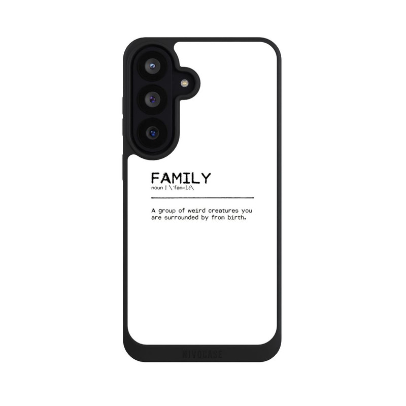 Galaxy S26 FE NIVOpure Zitat Familie Seltsam (englisch)