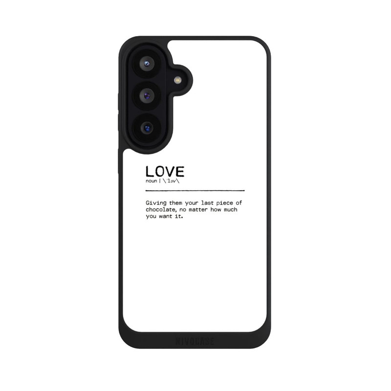 Galaxy S26 FE NIVOpure Zitat Love Chocolate (englisch)