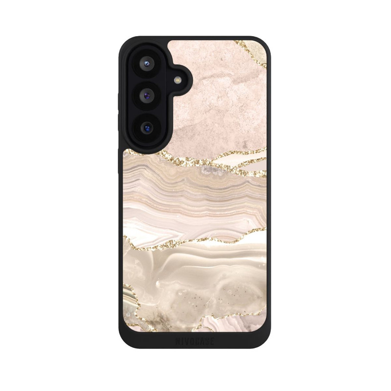 Galaxy S26 FE NIVOpure Marmor rosa-goldene Streifen