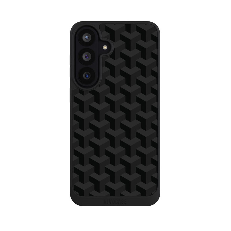 Galaxy S26 FE NIVOpure Black Isometric Pattern