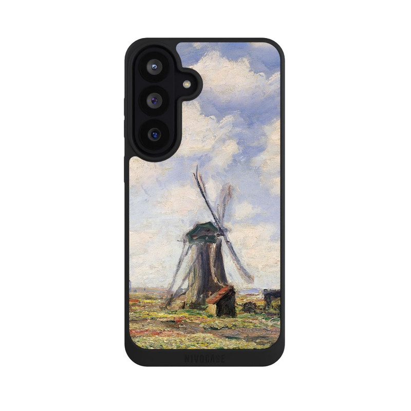 Galaxy S26 FE NIVOpure Tulpenfelder mit der Rijnsburger Windmühle von Claude Monet
