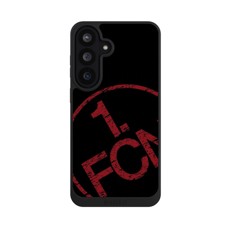 Galaxy S26 FE NIVOpure FCN Logo Rot Texture in Hintergrund Schwarz