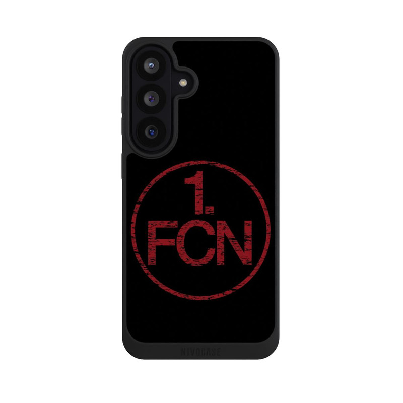 Galaxy S26 FE NIVOpure FCN Logo Rot Hintergrund Schwarz