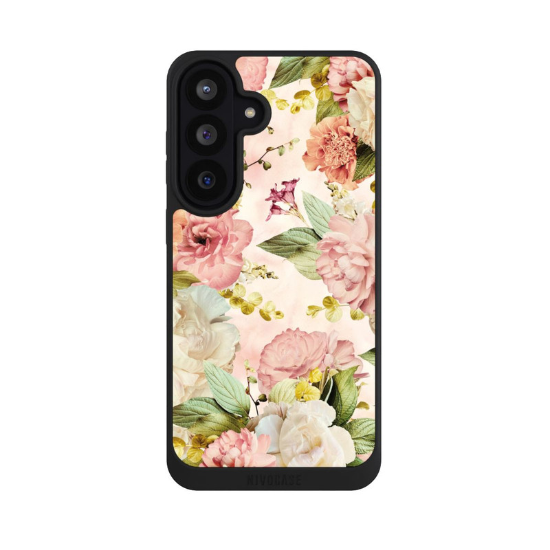 Galaxy S26 FE NIVOpure Blumenrahmen Pfingstrosen Beige