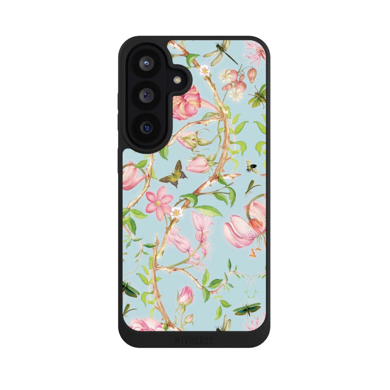 Galaxy S26 FE NIVOpure Vintage botanische Blumen in blau