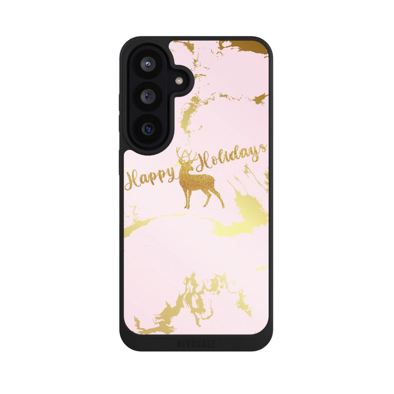 Galaxy S26 FE NIVOpure Happy Holidays Reindeer Gold