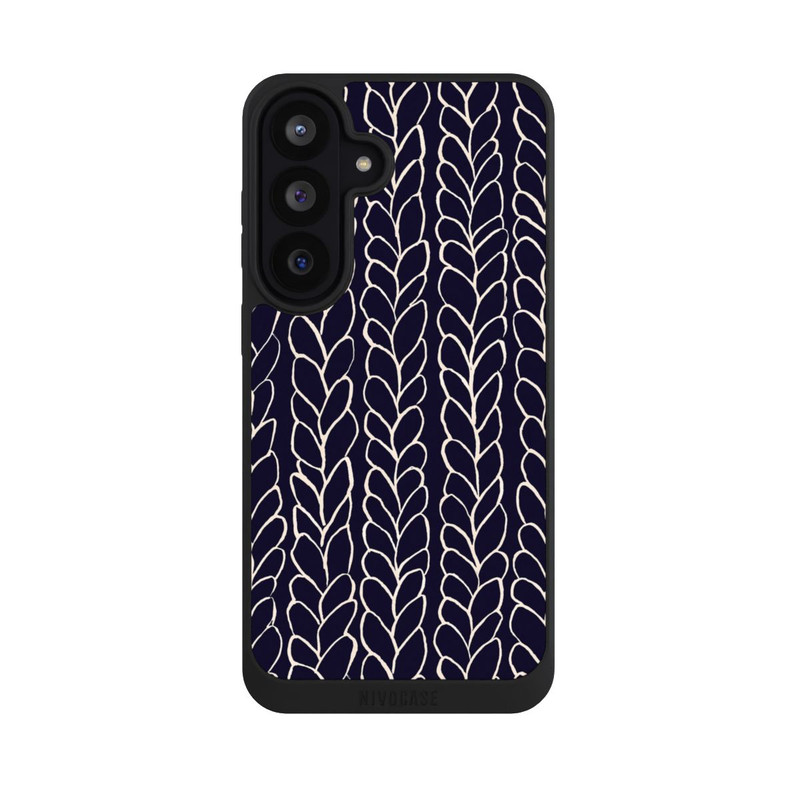 Galaxy S26 FE NIVOpure gezeichnete Wollzöpfe Marine