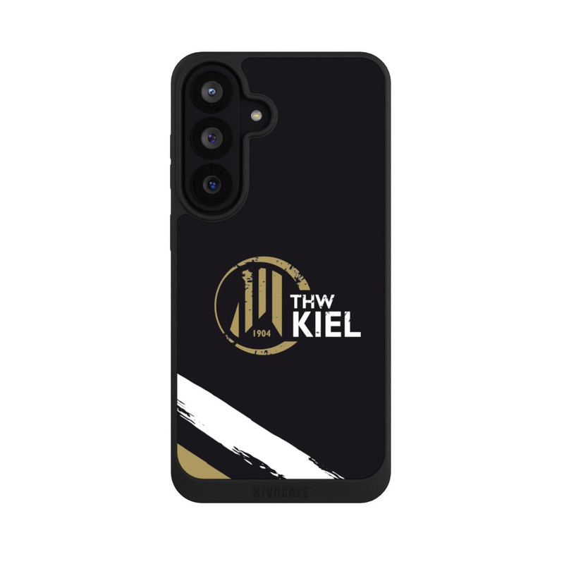 Galaxy S26 FE NIVOpure THW Kiel Logo und Streifen Gold