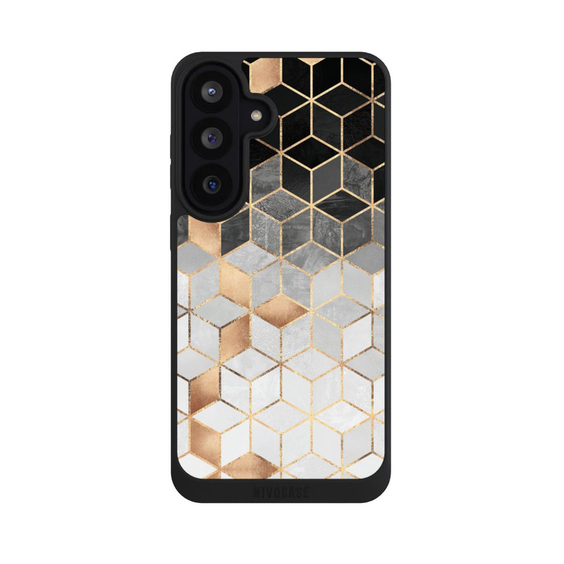 Galaxy S26 FE NIVOpure Würfel dunkel und gold