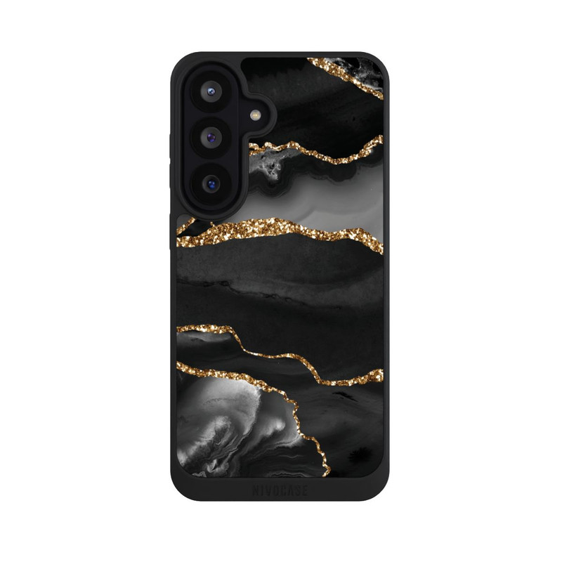 Galaxy S26 FE NIVOpure Dunkle Marmorstreifen im Goldlook