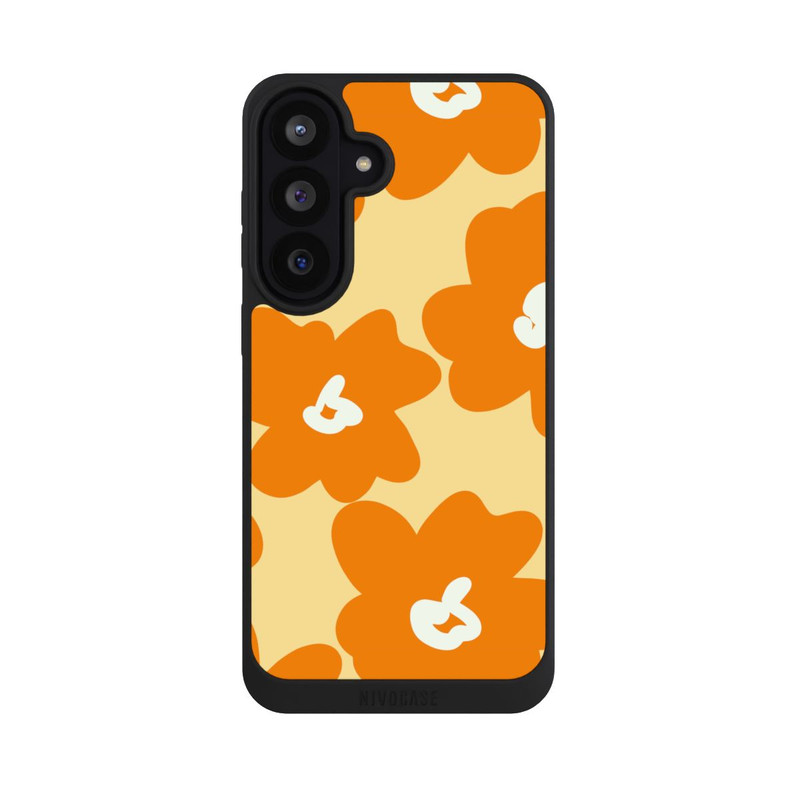 Galaxy S26 FE NIVOpure Retro Blumenmuster Päivi Gelb Orange