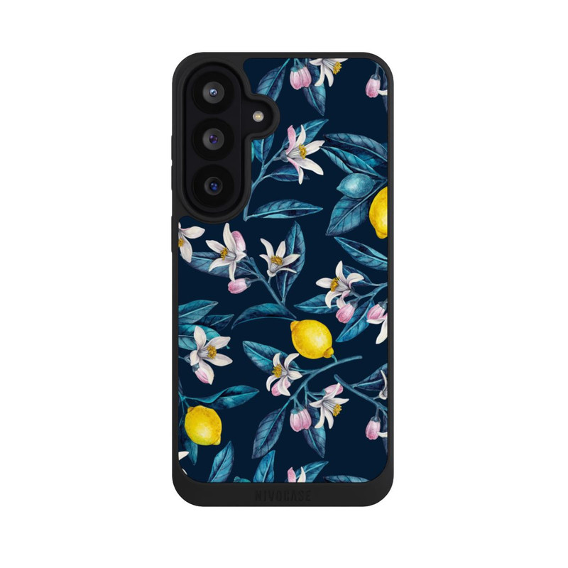 Galaxy S26 FE NIVOpure Zitronen und Blüten dunkel