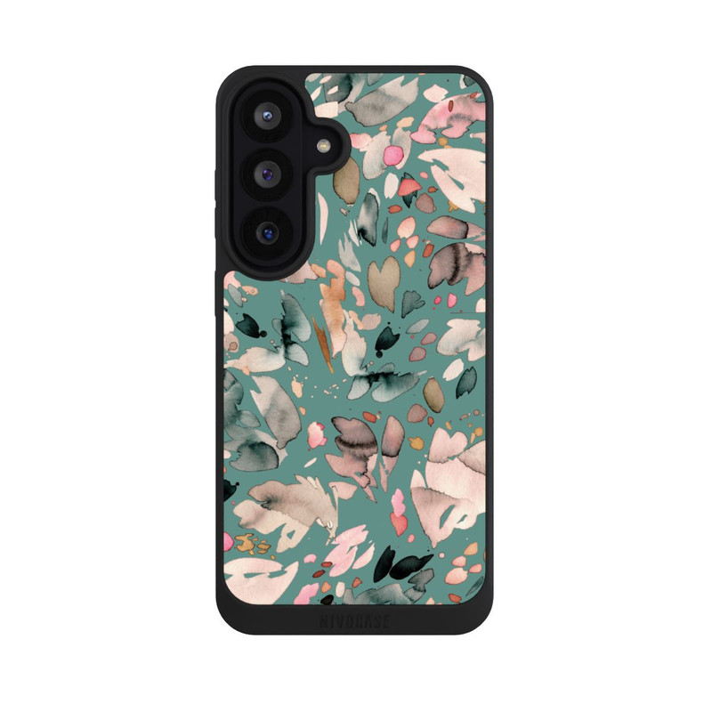 Galaxy S26 FE NIVOpure Abstrakte Blumenblätter grün