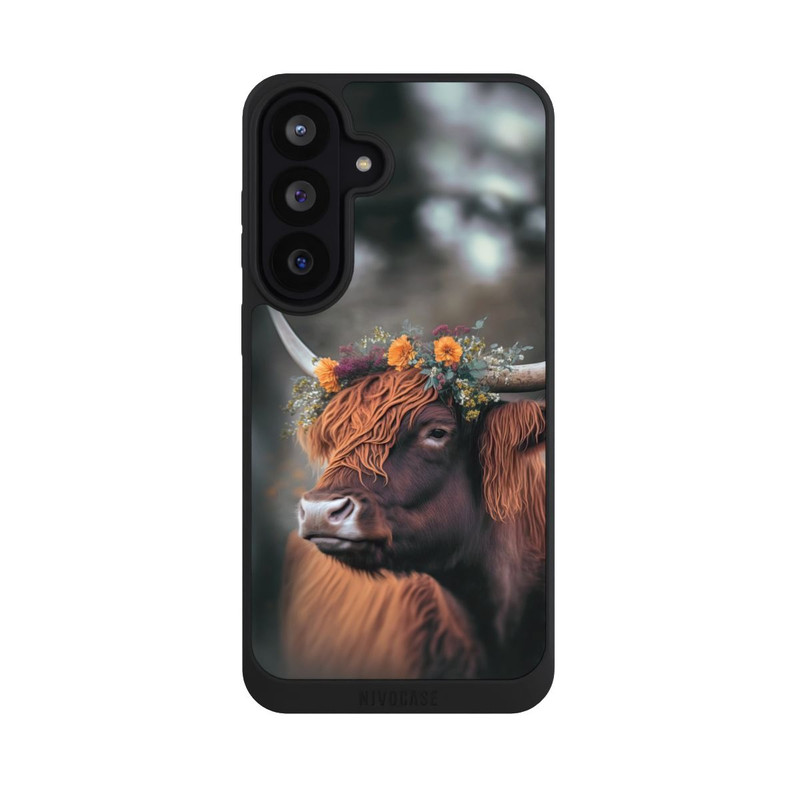 Galaxy S26 FE NIVOpure Hochland Rind mit Blumen mit KI