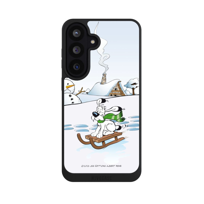 Galaxy S26 FE NIVOpure Idefix fährt Schlitten