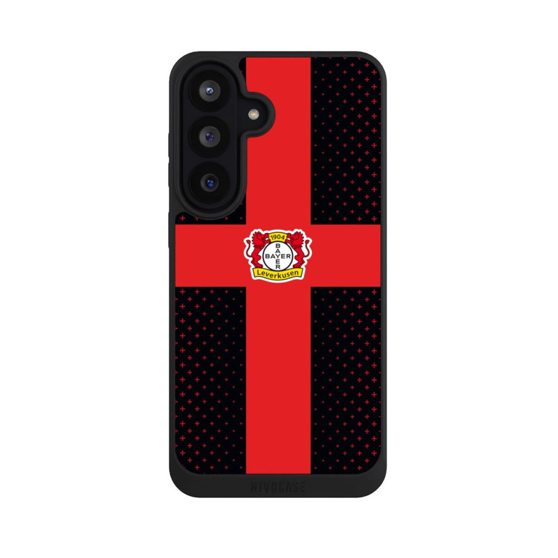Galaxy S26 FE NIVOpure Bayer 04 Leverkusen Rotes Kreuz auf Schwarz