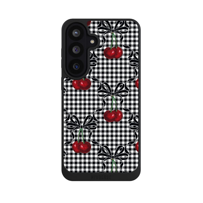 Galaxy S26 FE NIVOpure Kirschen Muster Schwarz