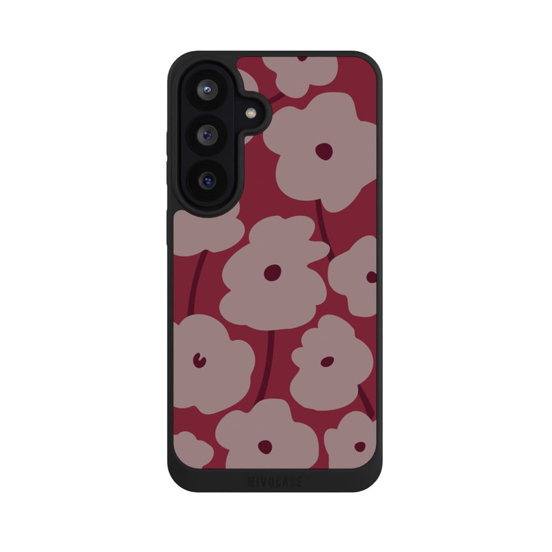 Galaxy S26 FE NIVOpure Minimalistische Blumen Bordeaux