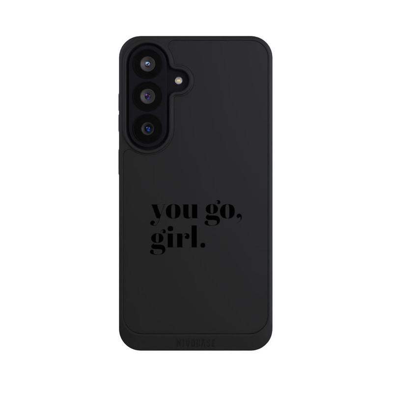 Galaxy S26 FE NIVOpure You Go Girl Schwarz Transparent