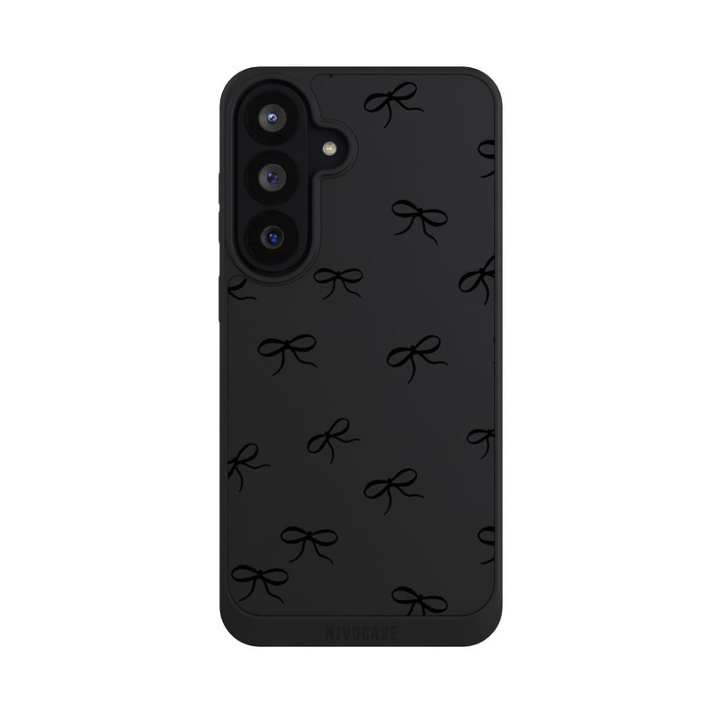 Galaxy S26 FE NIVOpure Schleifen Muster Schwarz Transparent