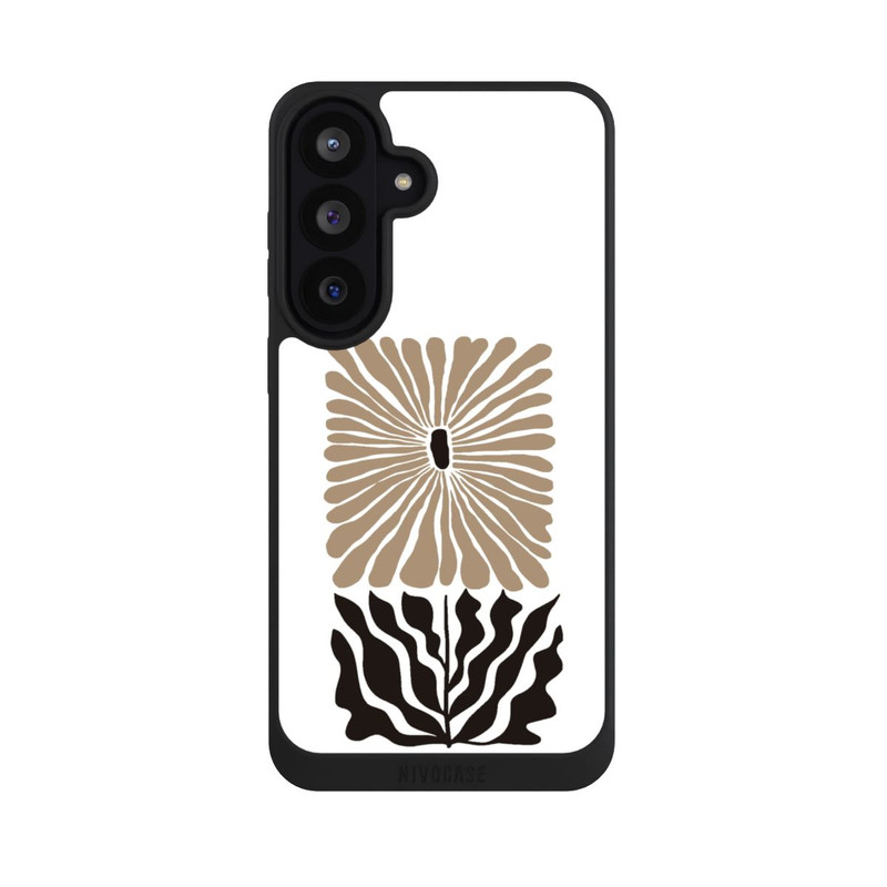 Galaxy S26 FE NIVOpure Eckige Blume Dunkelbraun