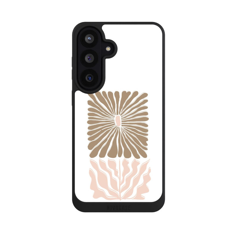 Galaxy S26 FE NIVOpure Fleur Boho Caramel sur Blanc