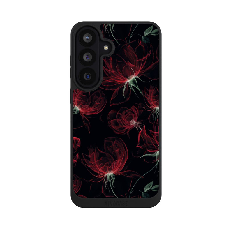 Galaxy S26 FE NIVOpure Fleurs rouges Fond d'écran