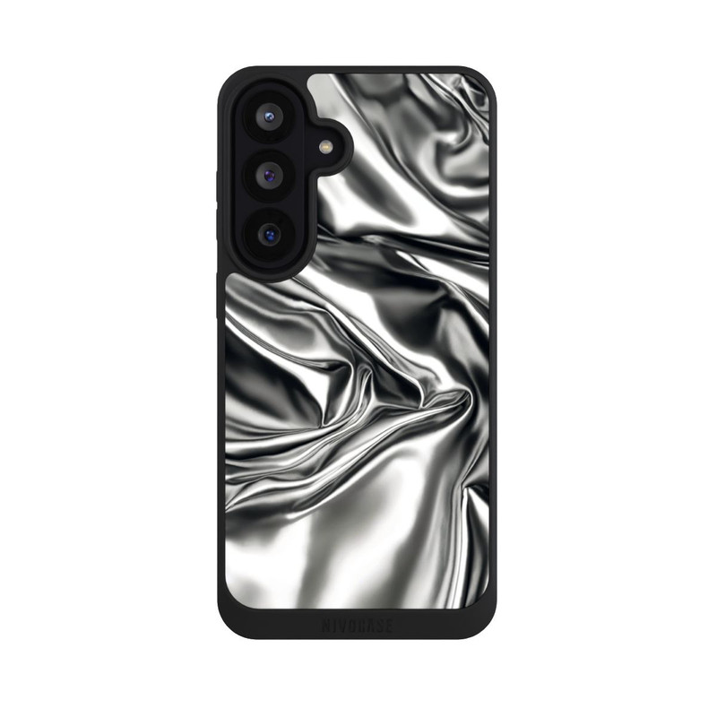 Galaxy S26 FE NIVOpure Glänzeder Chrome Silber Stoff mit KI