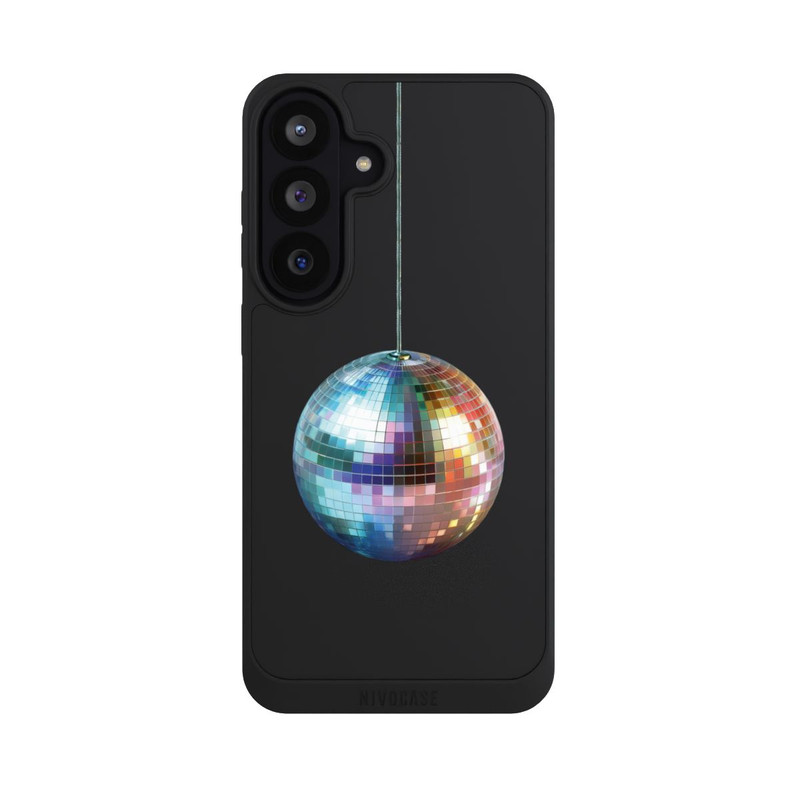 Galaxy S26 FE NIVOpure Discokugel Party Blau Gold Transparent mit KI