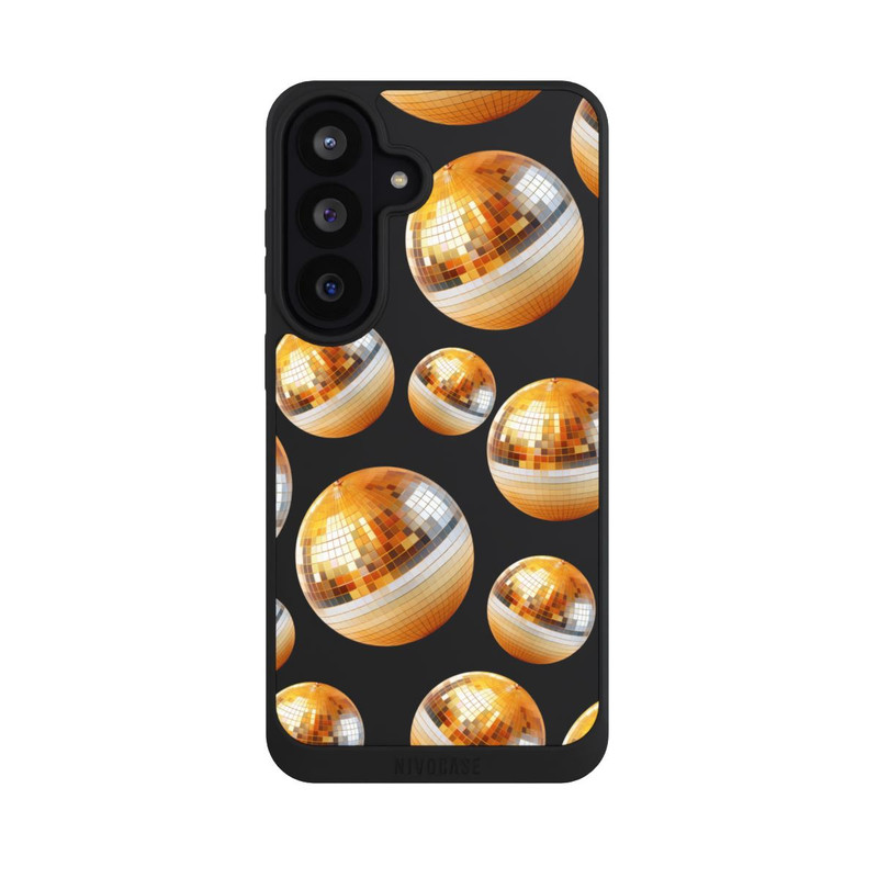 Galaxy S26 FE NIVOpure Discokugel Party Gold Orange Transparent mit KI