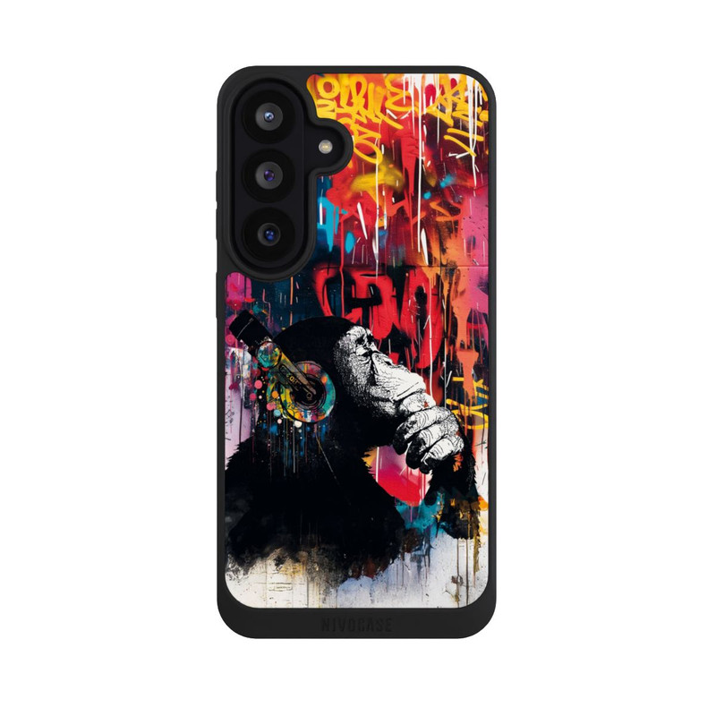 Galaxy S26 FE NIVOpure Affe Stereo Kopfhörer Graffiti Street Art Blau