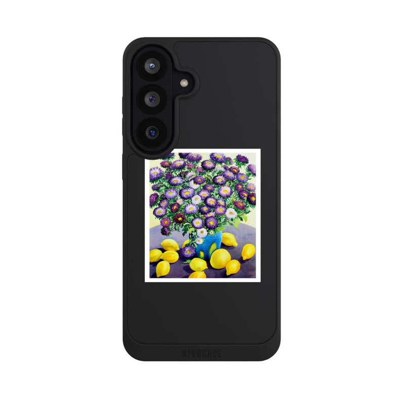 Galaxy S26 FE NIVOpure Purple Asters and Lemons by Christopher Ryland