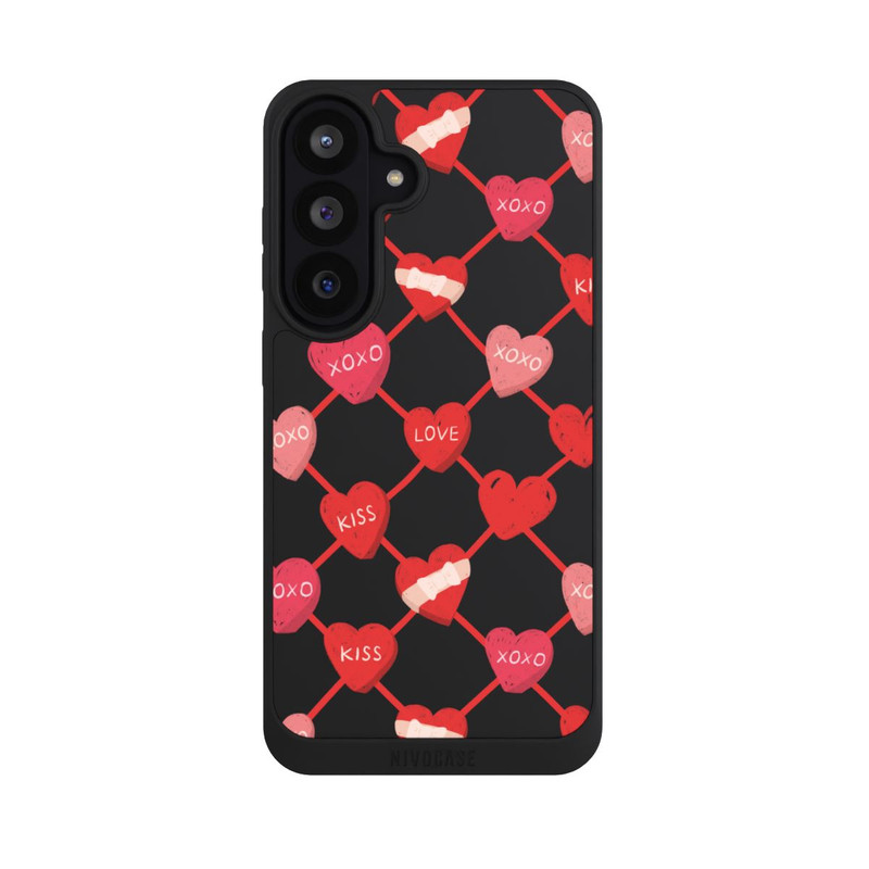 Galaxy S26 FE NIVOpure Herz Muster XOXO Rot