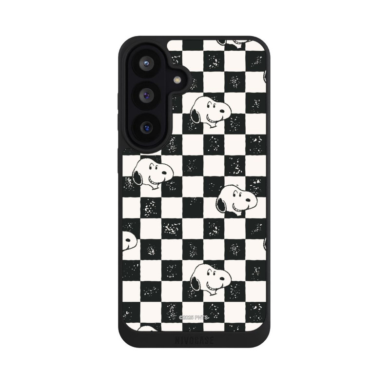 Galaxy S26 FE NIVOpure Snoopy Heads Checked Pattern