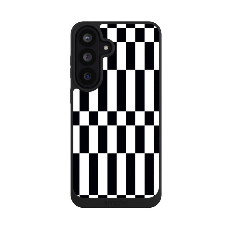 Galaxy S26 FE NIVOpure Checked Abstract Bold Black and White Color Block