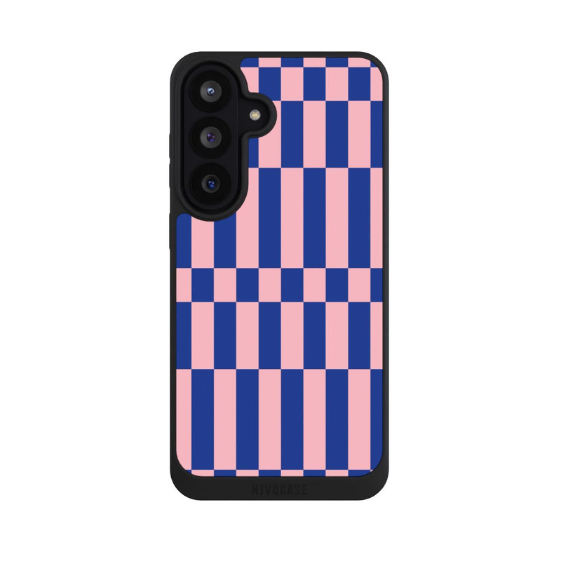 Galaxy S26 FE NIVOpure Checked Abstract Bold Electric Blue and Pink Color Block