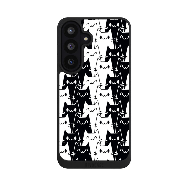 Galaxy S26 FE NIVOpure Katzentapete Schwarz Weiß