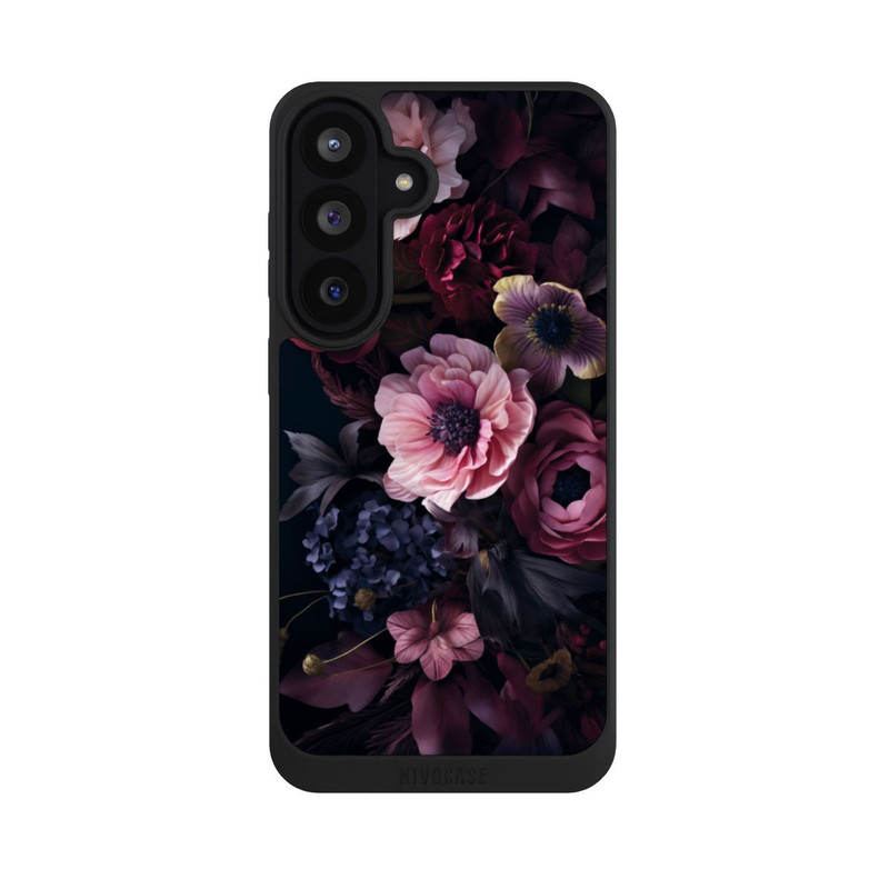 Galaxy S26 FE NIVOpure Rosa Blumenbild mit Pfingstrosen auf dunklem Hintergrund Mit KI
