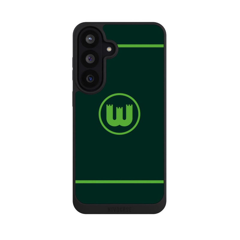 Galaxy S26 FE NIVOpure VfL Wolfsburg Zinnenwappen Linien Grün