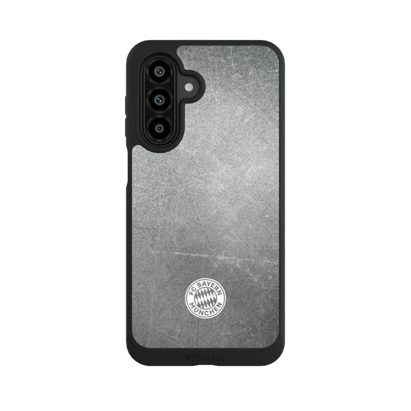 Galaxy A18 5G NIVOpure Klassisches FCB Logo Klein - Weiß auf Metalllook