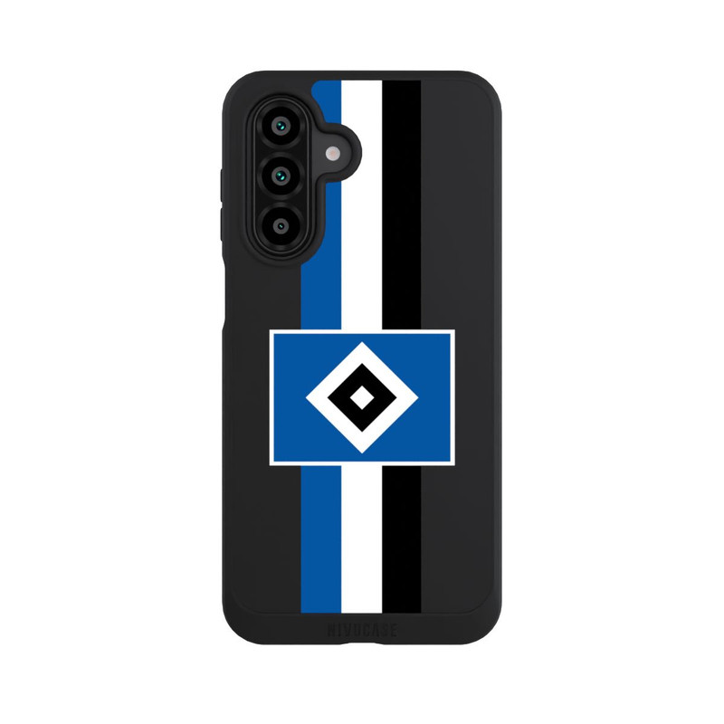Galaxy A18 5G NIVOpure HSV Streifen - Blau-Weiß-Schwarz - ohne Hintergrund