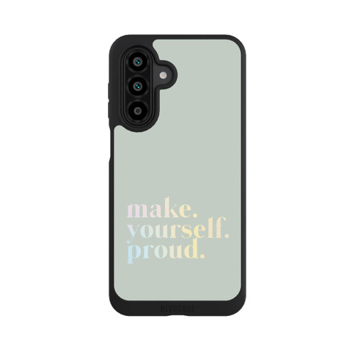 Samsung Galaxy A18 5G NIVOpure Make Yourself Proud Zitat-Minze und Farbverlauf