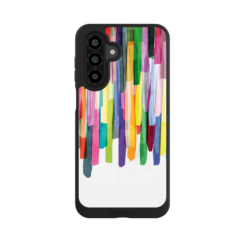Galaxy A18 5G NIVOpure Bunte Streifen Weißer Hintergrund