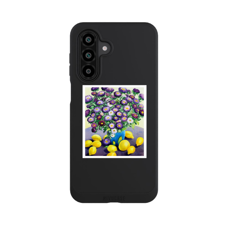 Galaxy A18 5G NIVOpure Purple Asters and Lemons by Christopher Ryland