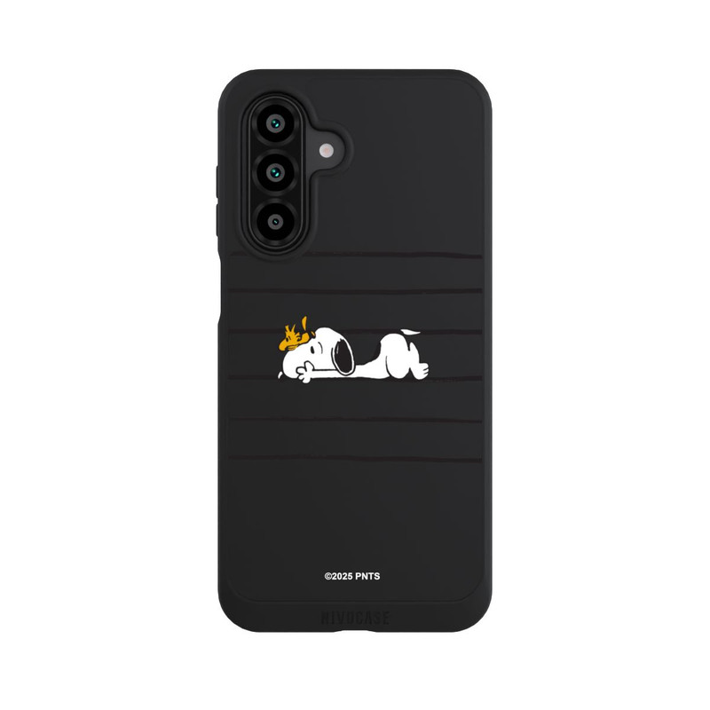 Galaxy A18 5G NIVOpure Snoopy Woodstock Streifen Peanuts Transparent